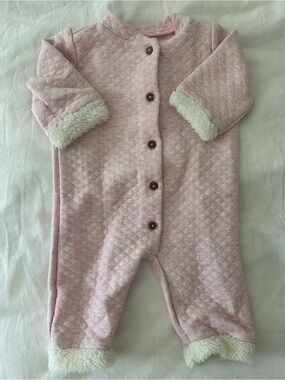 Kyle & Dina Quilted Coverall Warm Jacket Pink 0-3 Months Baby Girl